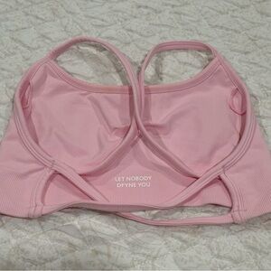 Let Nobody Defyne You Pink Sports Bra